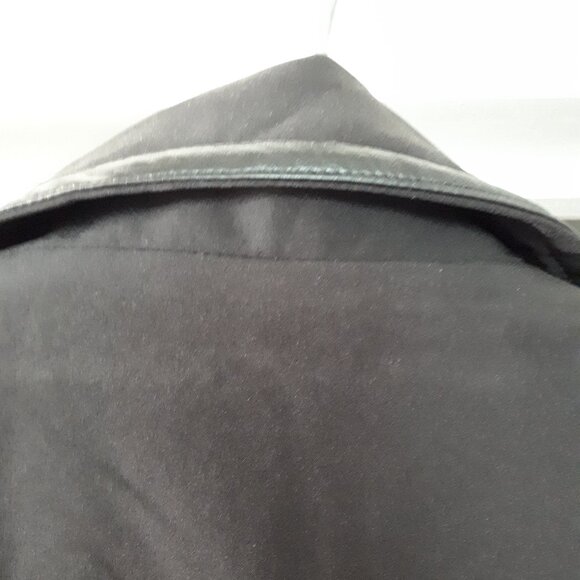 Coat - Black - Size XL - Leather details with zipper and snap closure front - Picture 4 of 7